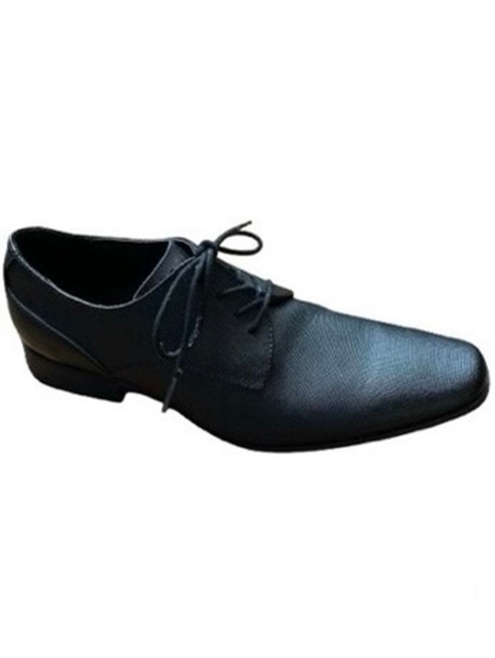 GUC Calvin Klein Men's Brodie Weave Emboss Black Oxford Shoe. Size 11.5 M.